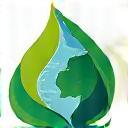 Icona di una foglia verde stilizzata che abbraccia il pianeta